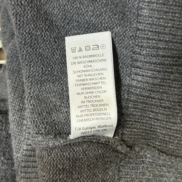 Refectory British Inspired Mock Neck Sweater XL Gray Cotton - Picture 7 of 13